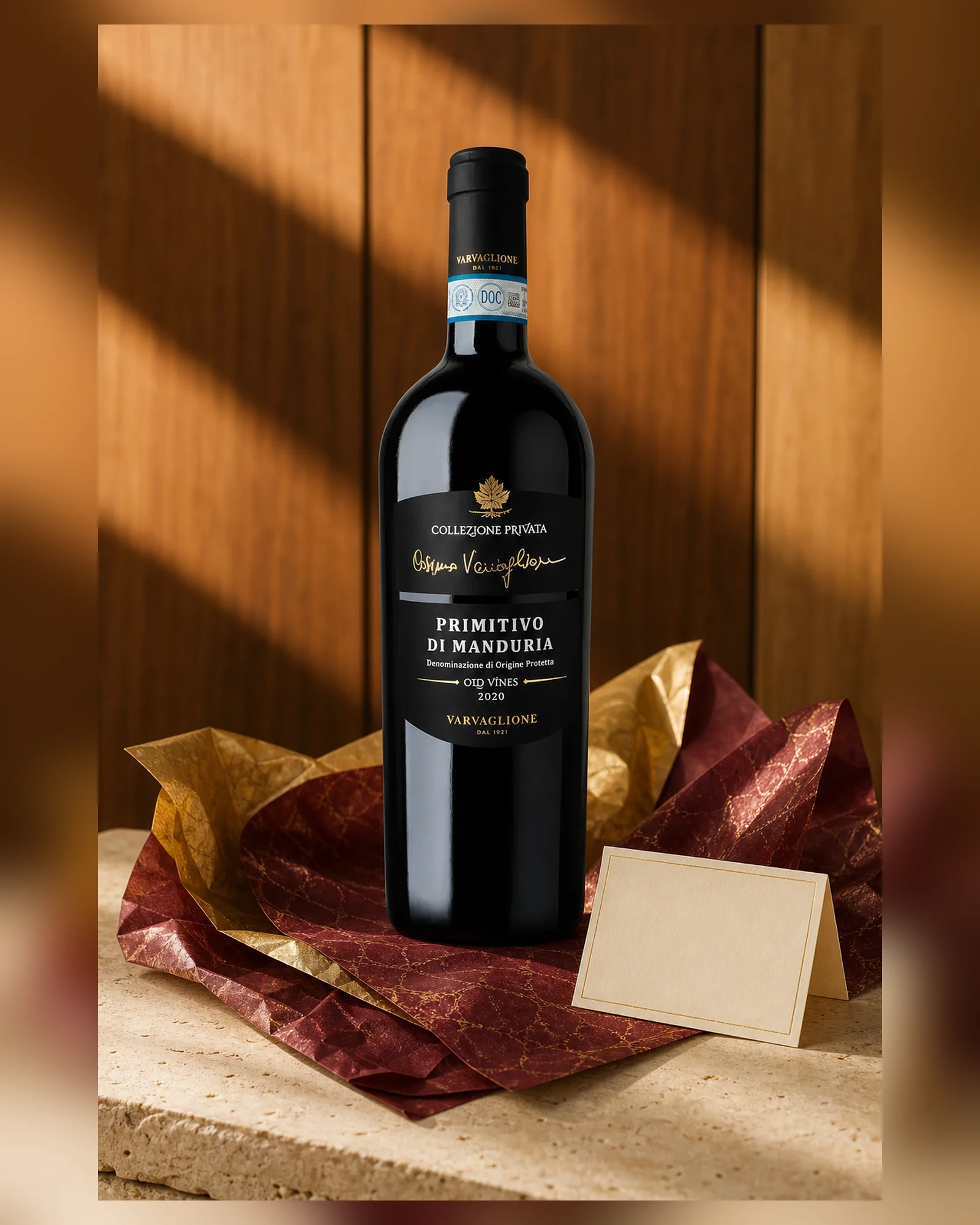 Varvaglione Collezione Privata Cosimo Varvaglione Primitivo di Manduria DOP 2020 — красное вино семейной коллекции из старых лоз, урожай 2020