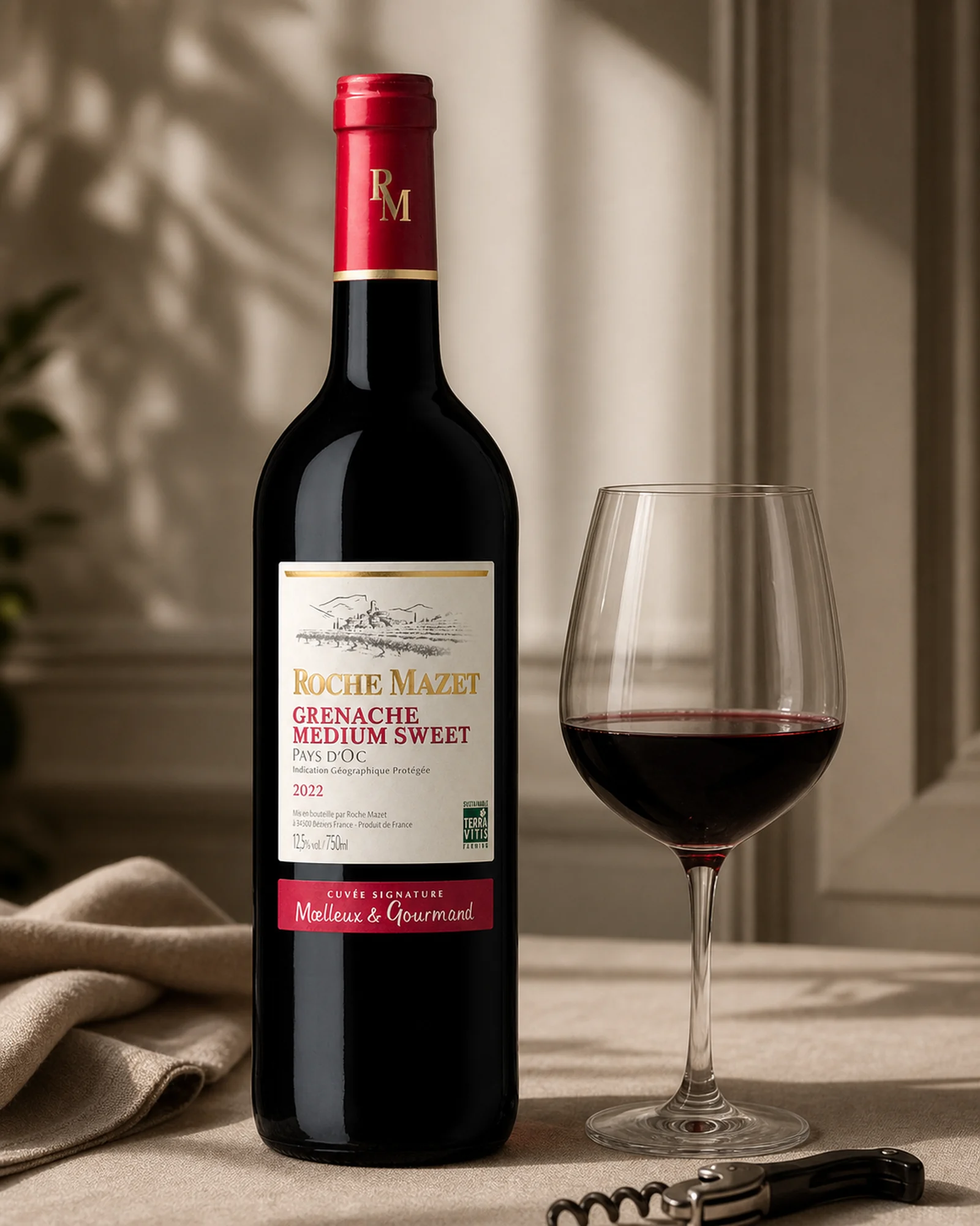 Roche Mazet Grenache Medium Sweet 2022 — полусладкое красное вино гренаш, Pays d’Oc