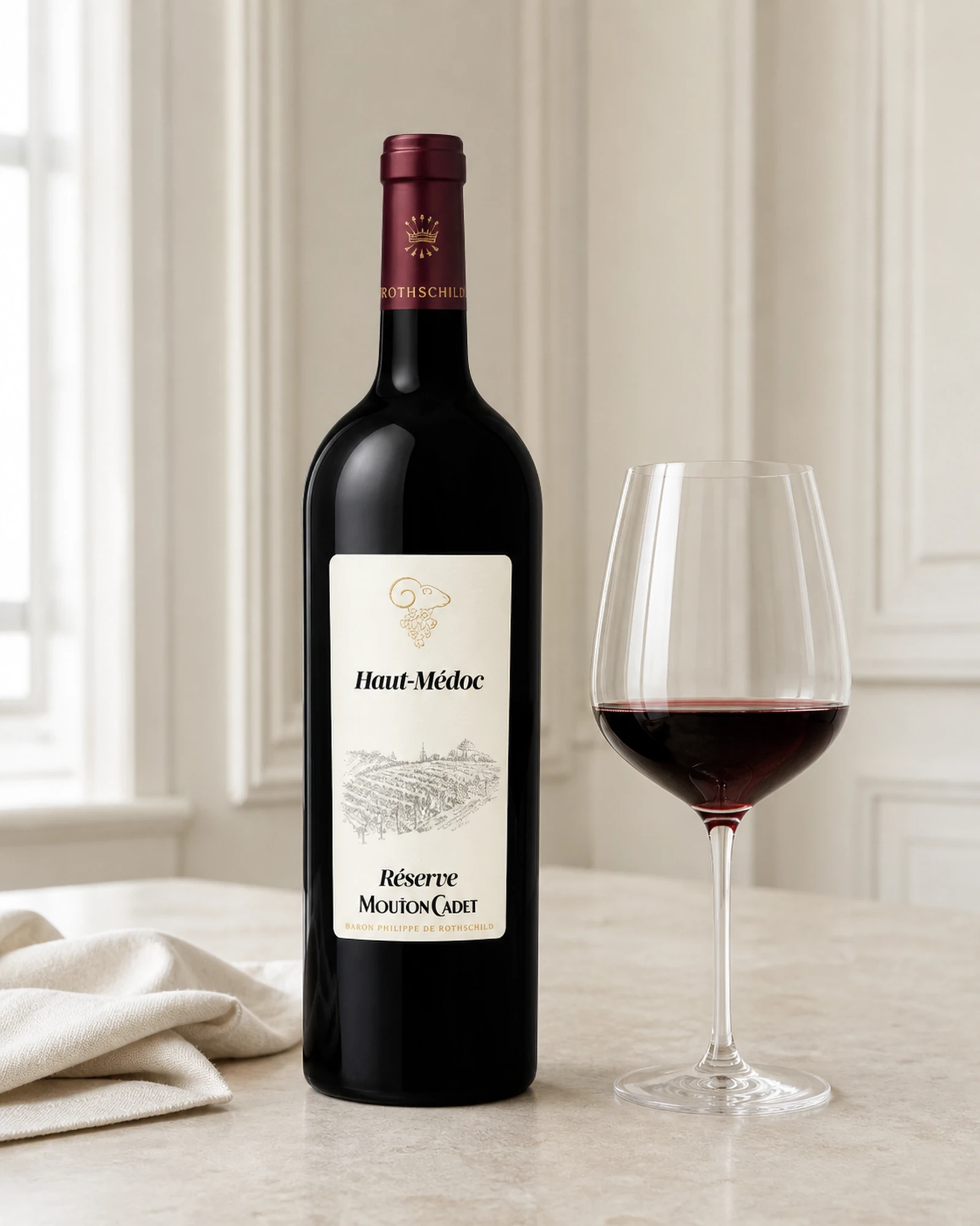 Réserve Mouton Cadet Haut-Médoc 2019 — красное вино Réserve Mouton Cadet Haut-Médoc, урожай 2019