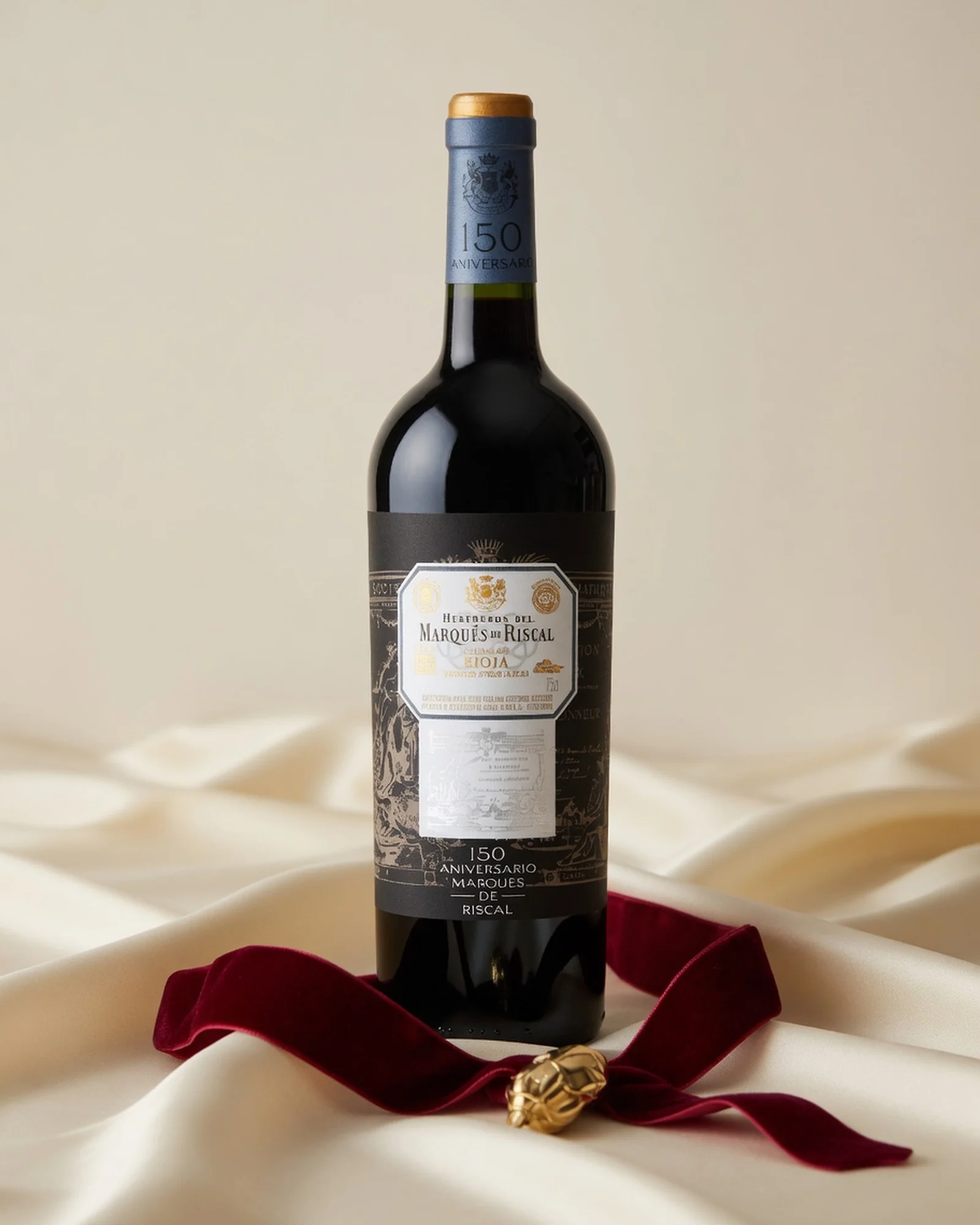 Marqués de Riscal 150 Aniversario 2019 — красное вино юбилейного выпуска Маркес де Рискаль, урожай 2019