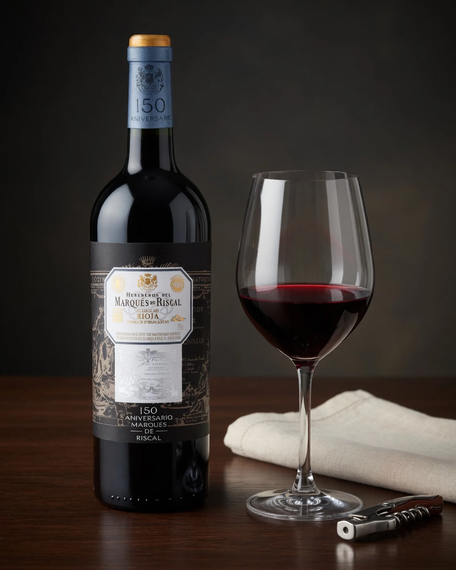 Marqués de Riscal 150 Aniversario 2019 — красное вино юбилейного выпуска Маркес де Рискаль, урожай 2019