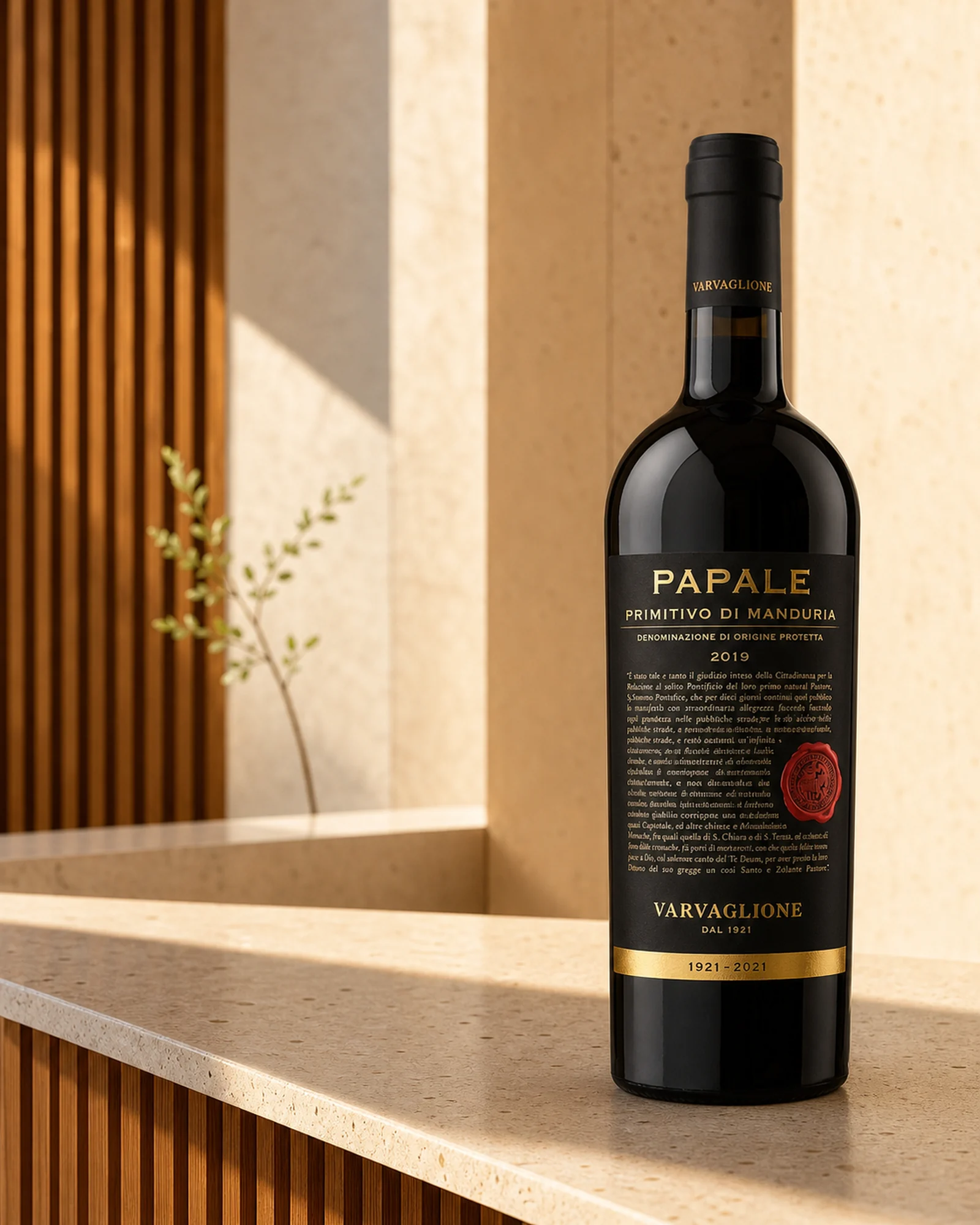 Varvaglione Papale Linea Oro Primitivo di Manduria 2019 — красное Primitivo di Manduria DOP линейки Papale Linea Oro