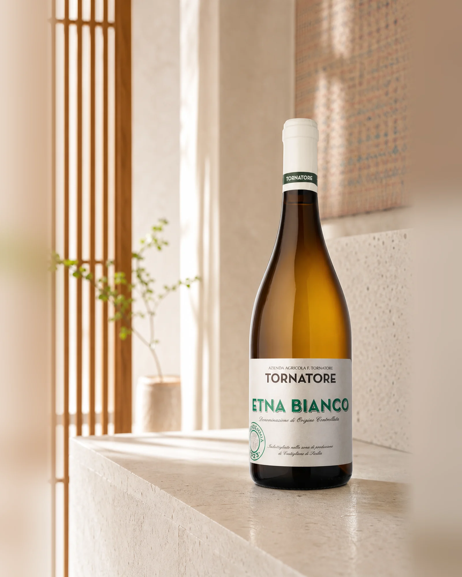 Tornatore Etna Bianco 2023 — белое Etna DOC 2023 хозяйства Tornatore с северного склона Этны