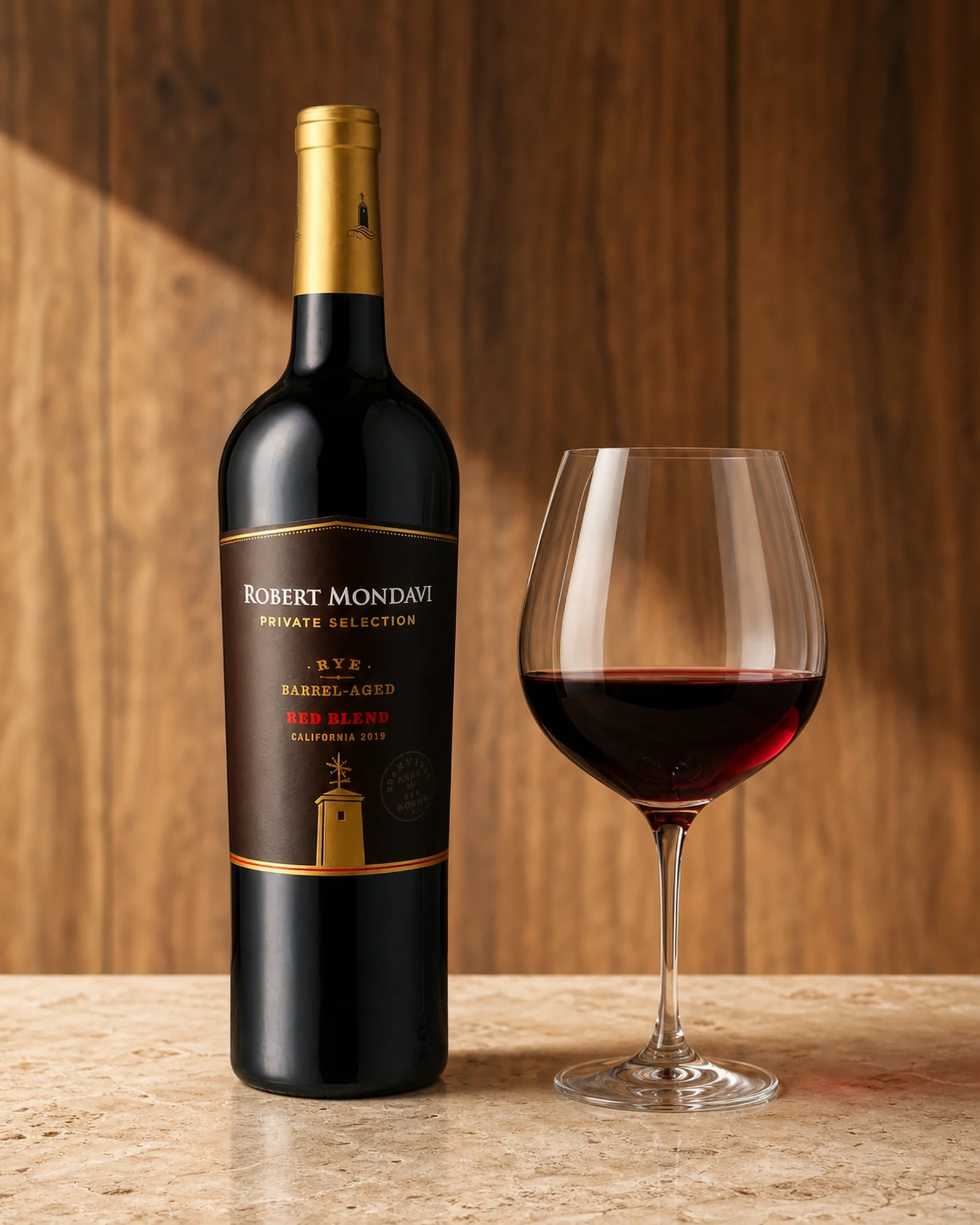 Robert Mondavi Rye Red Blend — калифорнийский красный купаж, выдержанный в бочках из-под ржаного виски (Robert Mondavi Private Selection)