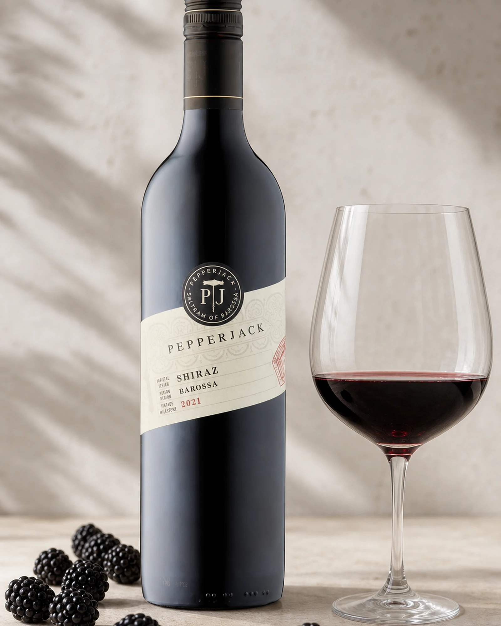 Pepperjack Shiraz 2021 — красный шираз Pepperjack из долины Баросса, Австралия, урожай 2021
