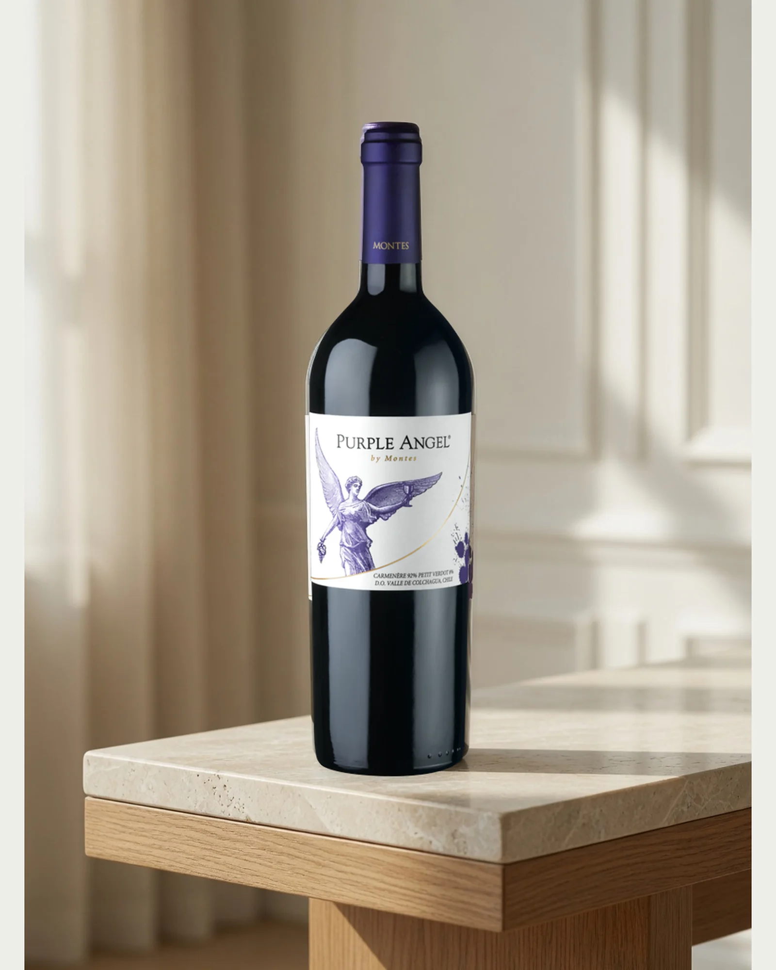 Montes Purple Angel 2019 — чилийский карменер из долины Кольчагуа, винтаж 2019