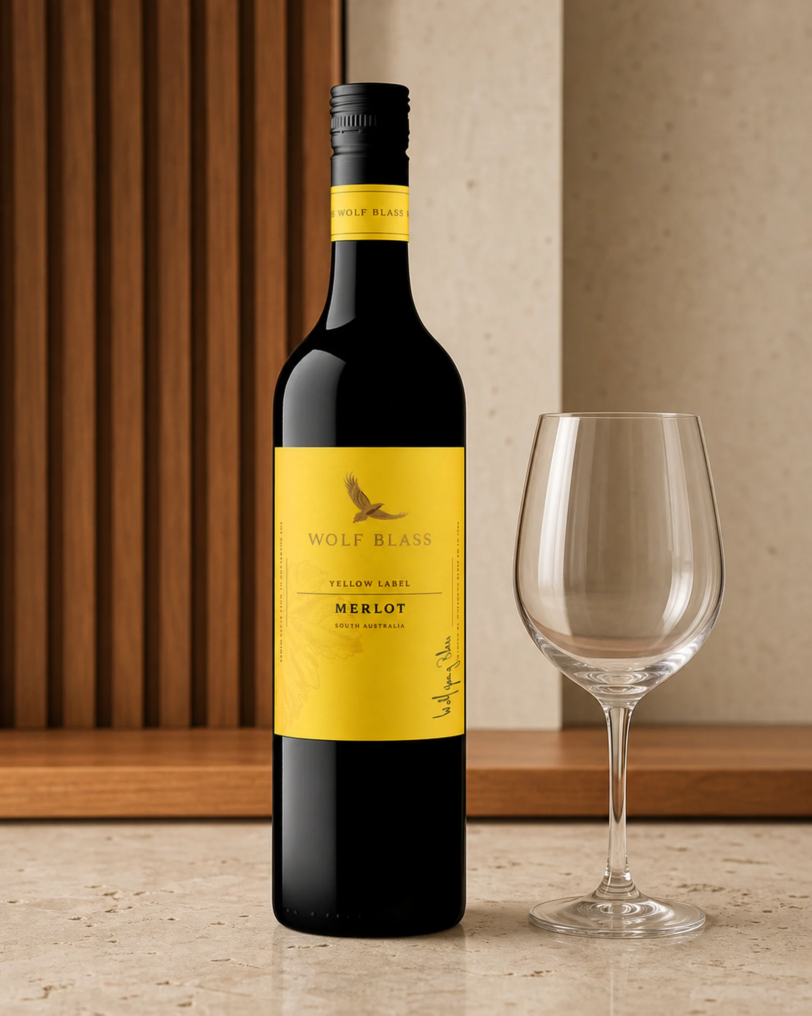 Wolf Blass Yellow Label Merlot 2019 — австралийское красное вино линейки Yellow Label, урожай 2019