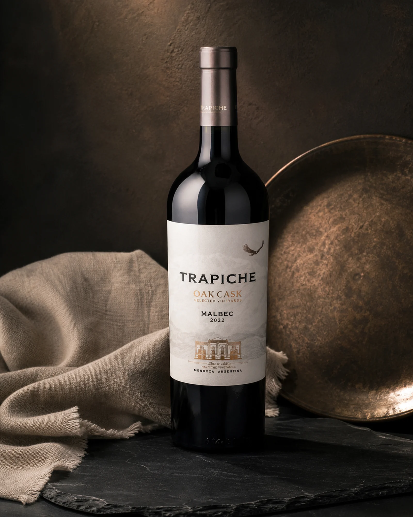 Trapiche Oak Cask Malbec 2022 — красный мальбек линейки Oak Cask урожая 2022, Аргентина