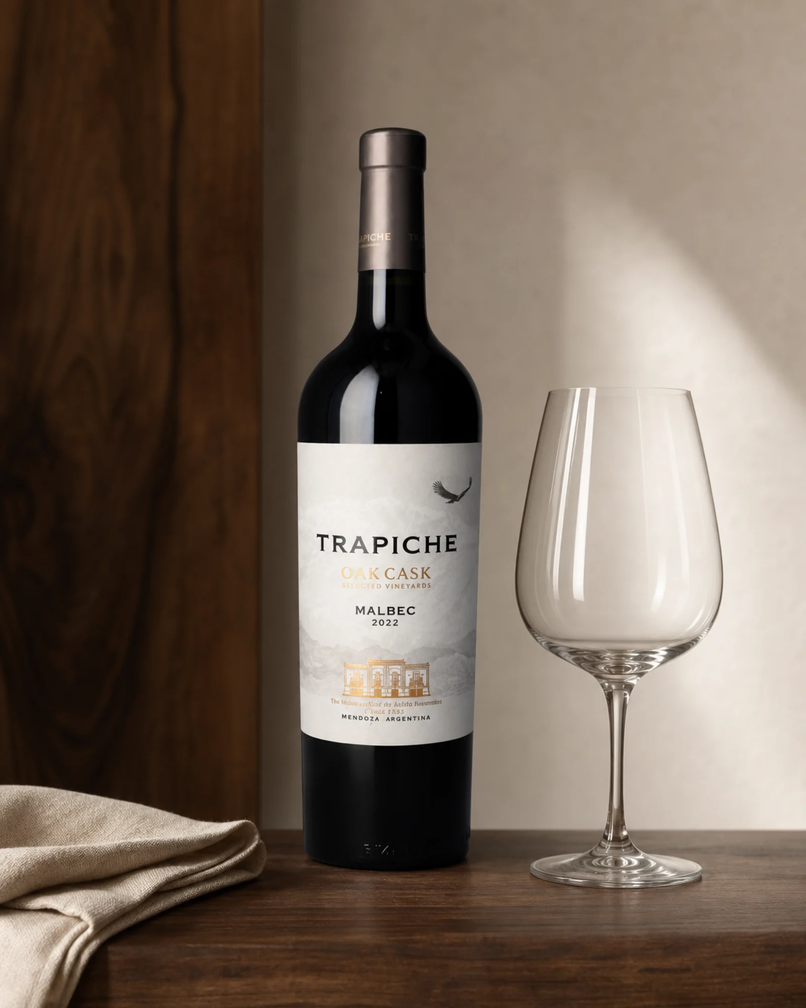 Trapiche Oak Cask Malbec 2022 — красный мальбек линейки Oak Cask урожая 2022, Аргентина