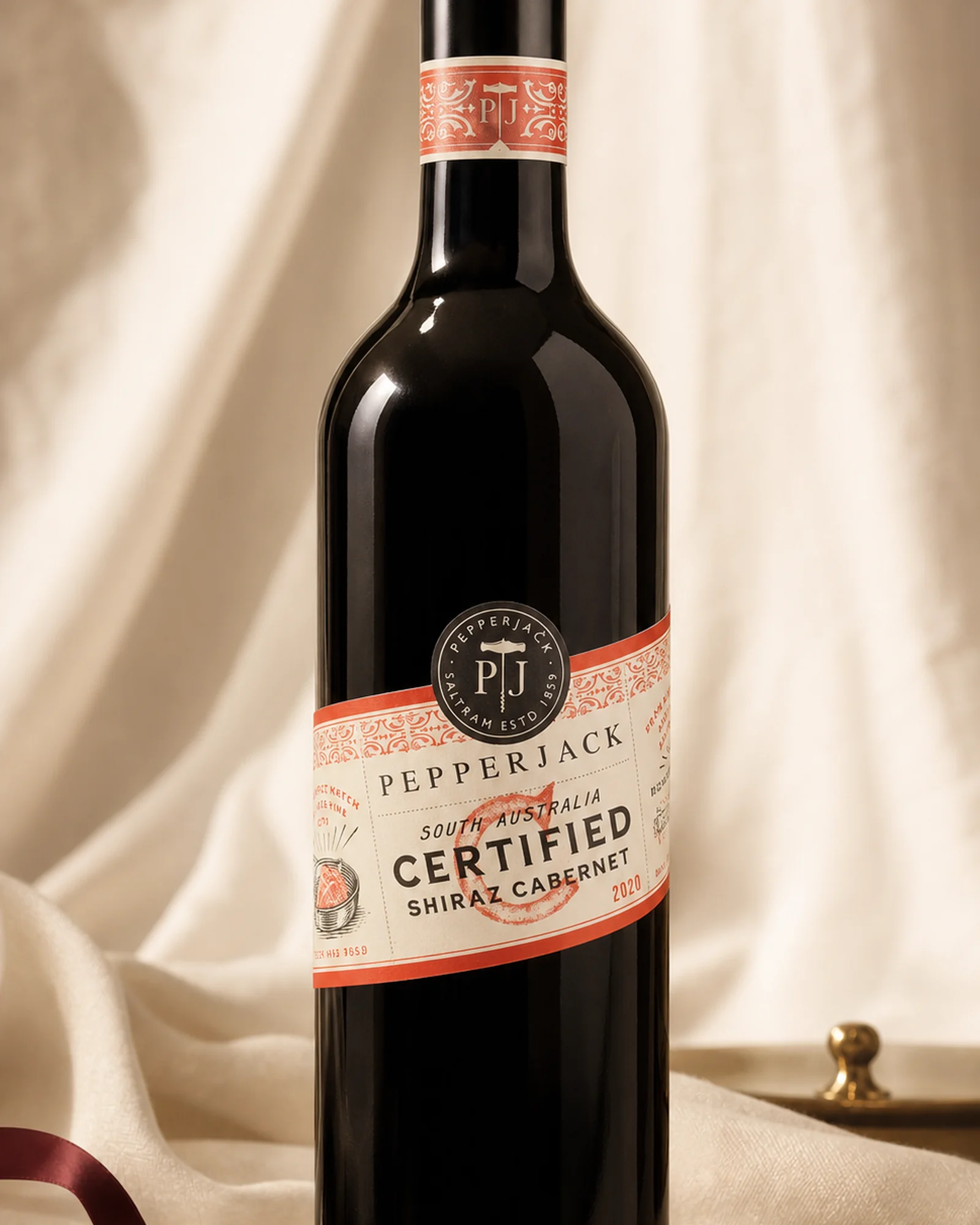 Pepperjack Certified Shiraz Cabernet Sauvignon 2020 — красное купаж шираз-каберне с австралийским сертификатом устойчивости, урожай 2020