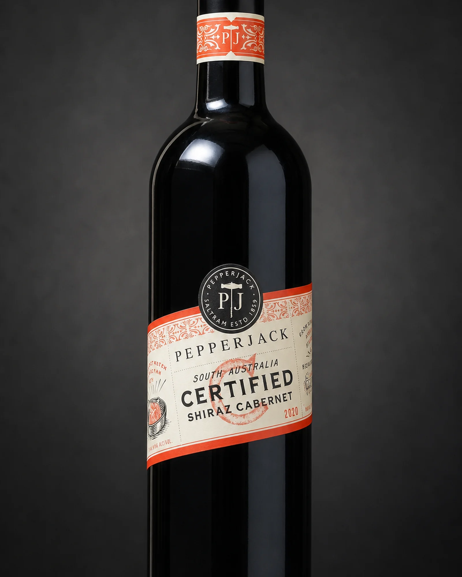 Pepperjack Certified Shiraz Cabernet Sauvignon 2020 — красное купаж шираз-каберне с австралийским сертификатом устойчивости, урожай 2020