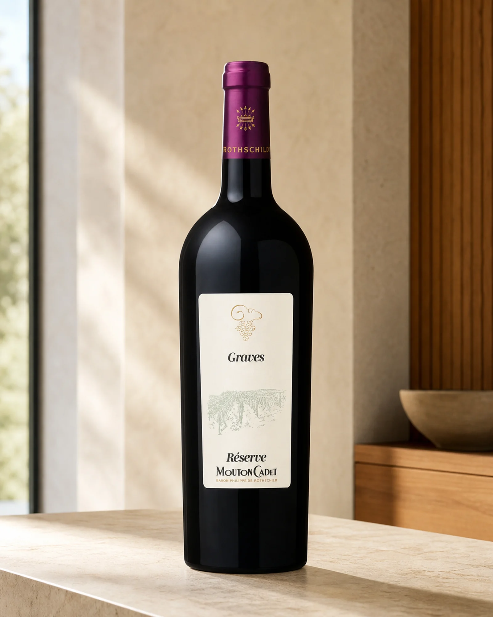Réserve Mouton Cadet Graves 2019 — красное вино Graves урожая 2019