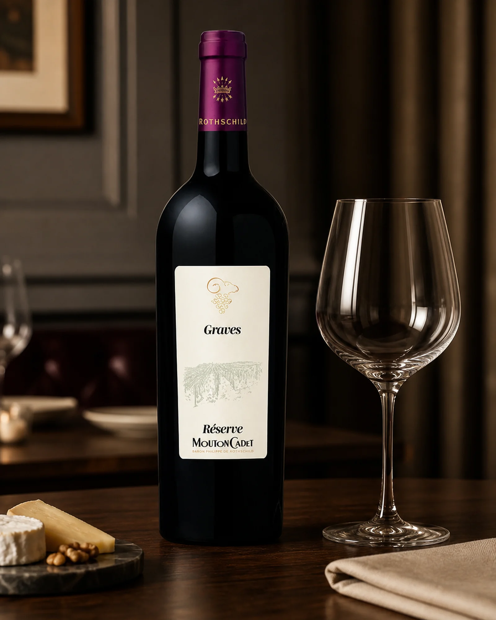 Réserve Mouton Cadet Graves 2019 — красное вино Graves урожая 2019