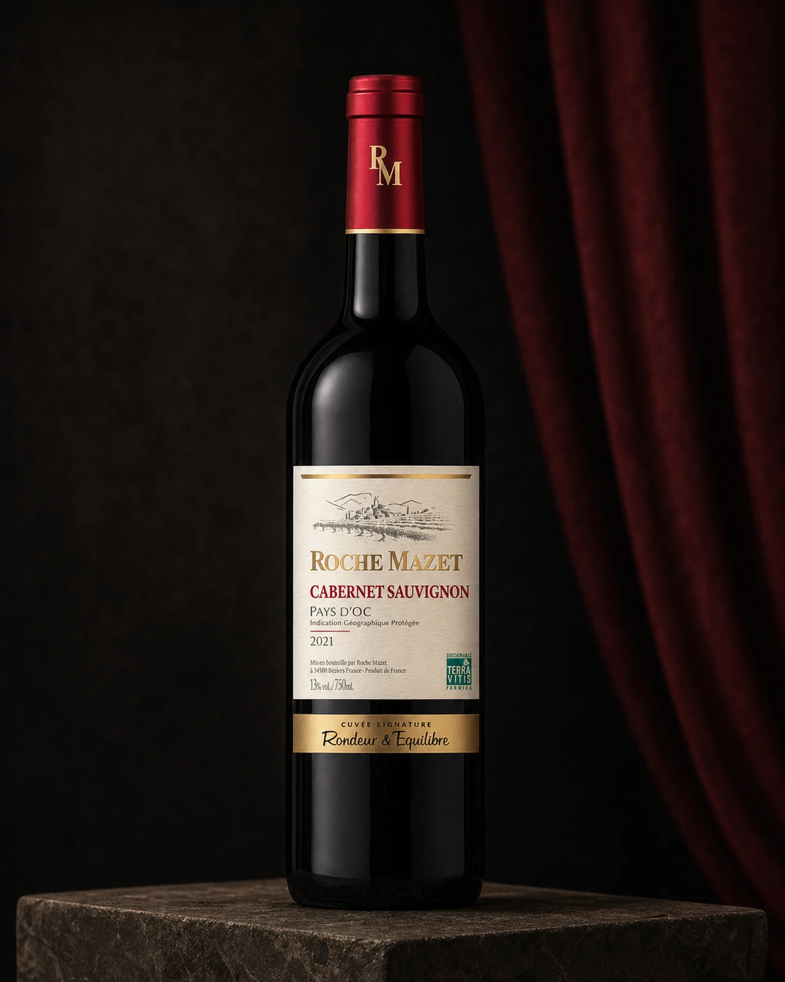 Roche Mazet Cabernet Sauvignon 2021 — красное сортовое вино Pays d'Oc