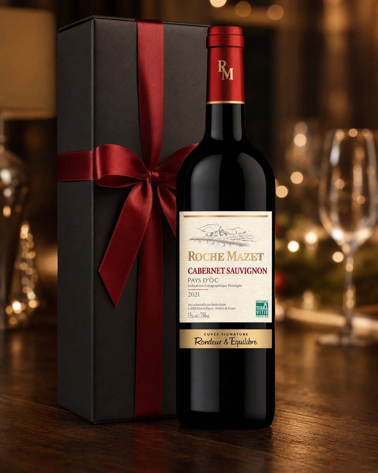 Roche Mazet Cabernet Sauvignon 2021 — красное сортовое вино Pays d'Oc