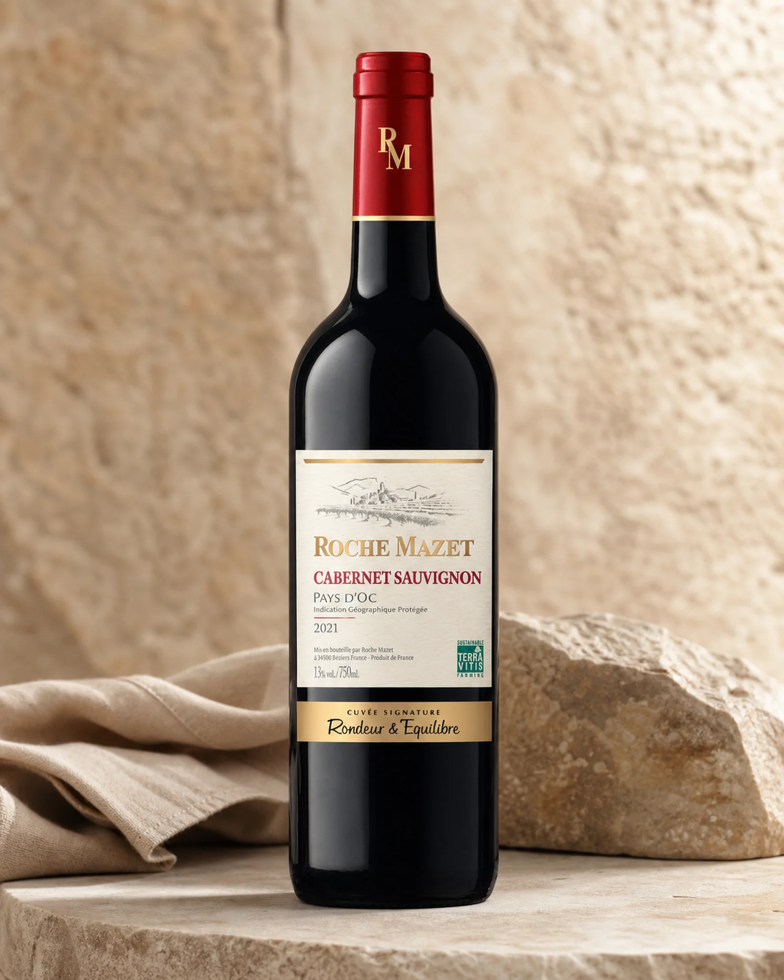 Roche Mazet Cabernet Sauvignon 2021 — красное сортовое вино Pays d'Oc