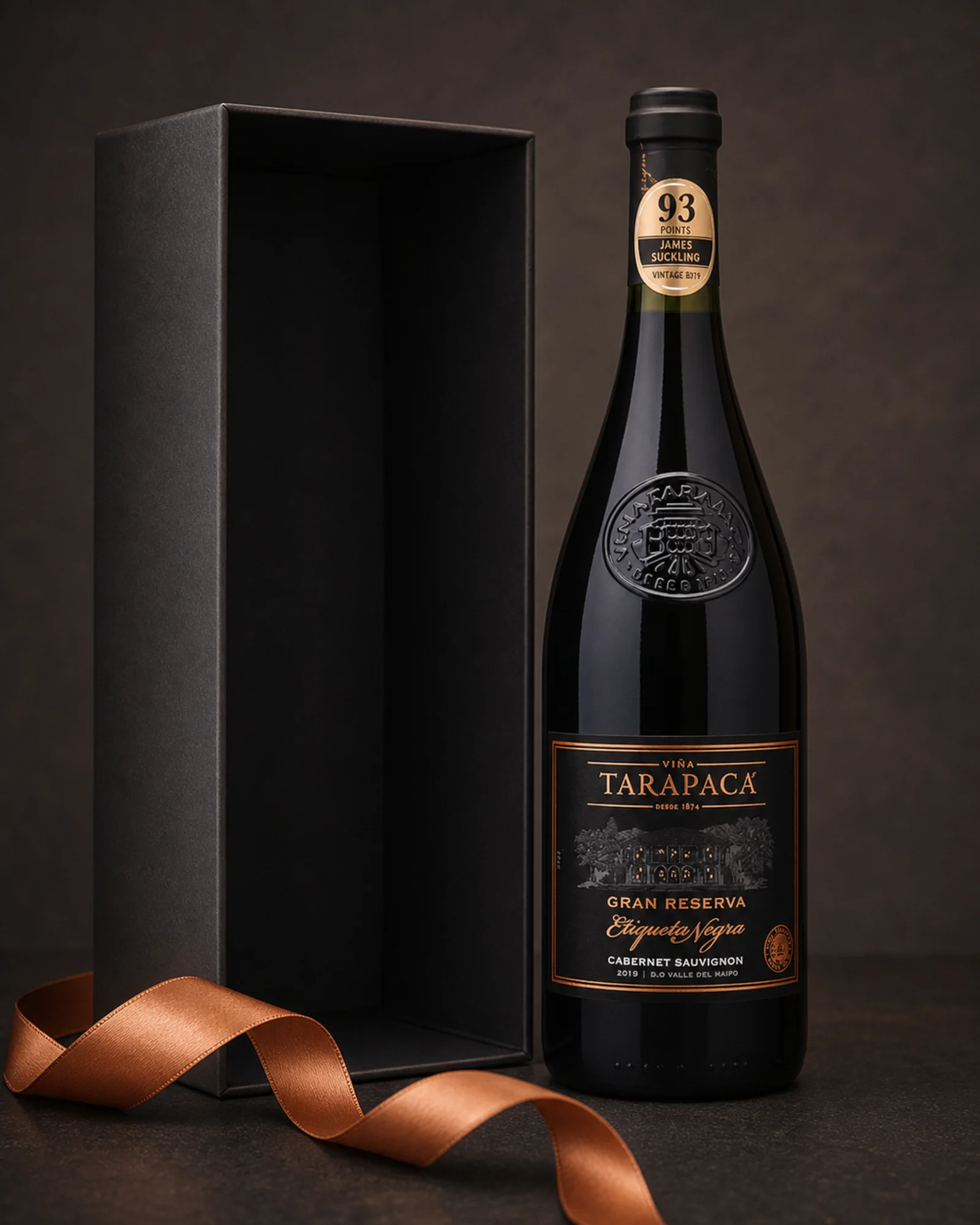 Viña Tarapacá Gran Reserva Etiqueta Negra Cabernet Sauvignon 2019 — чилийское красное вино гранд резерва с чёрной этикеткой