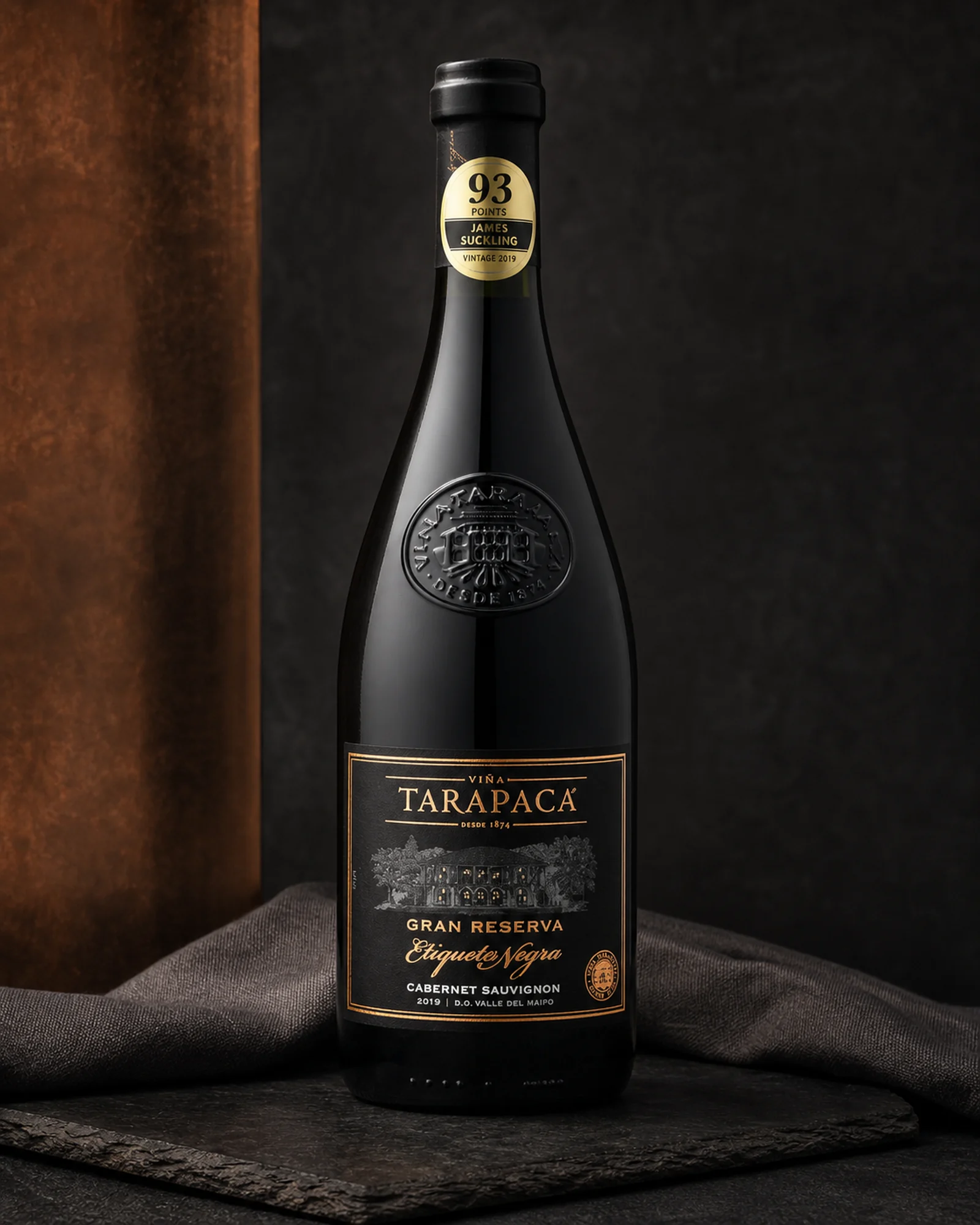 Viña Tarapacá Gran Reserva Etiqueta Negra Cabernet Sauvignon 2019 — чилийское красное вино гранд резерва с чёрной этикеткой