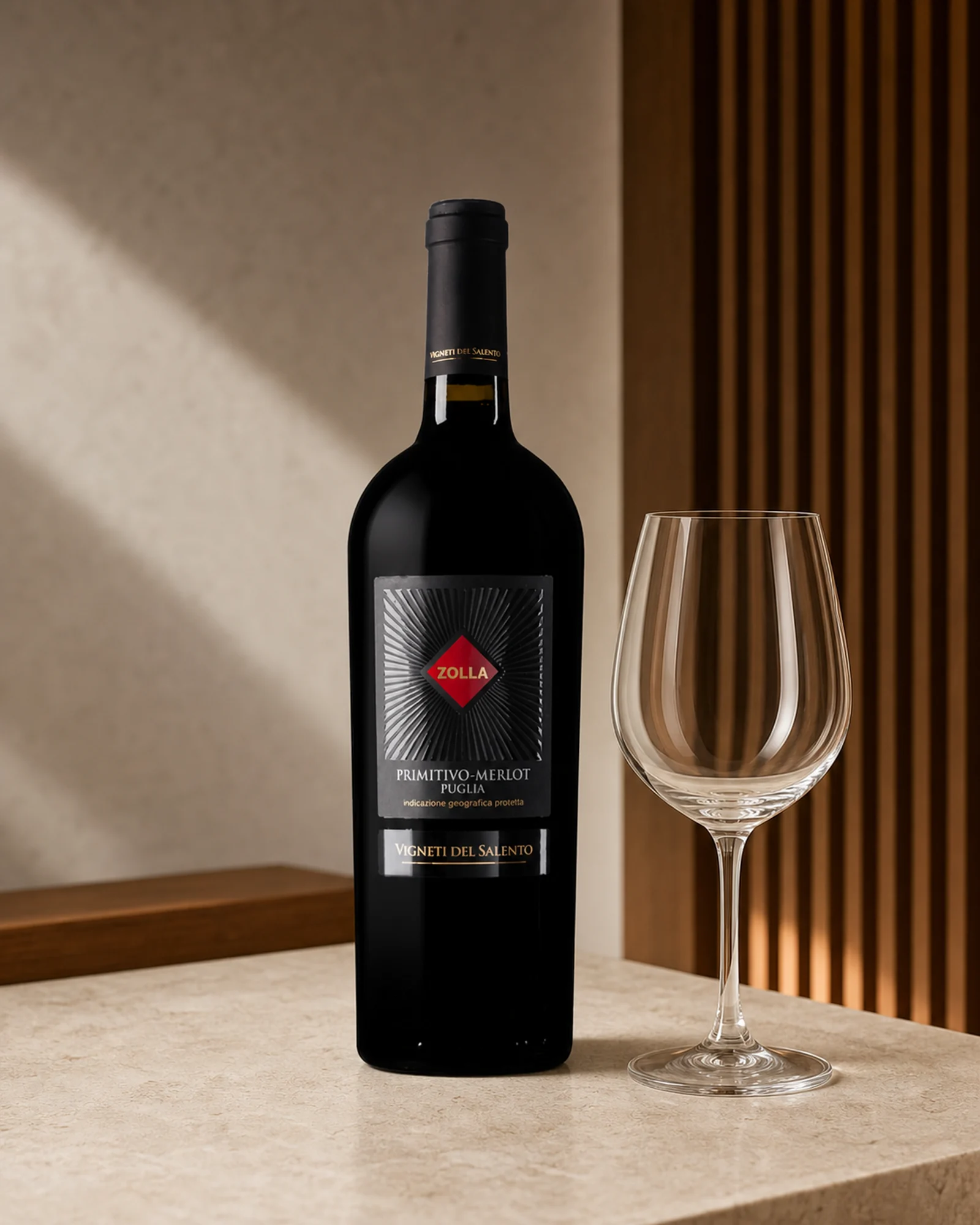 Zolla Primitivo Merlot — красное Puglia IGP из Примитиво и Мерло, линейка Vigneti del Salento (Саленто)