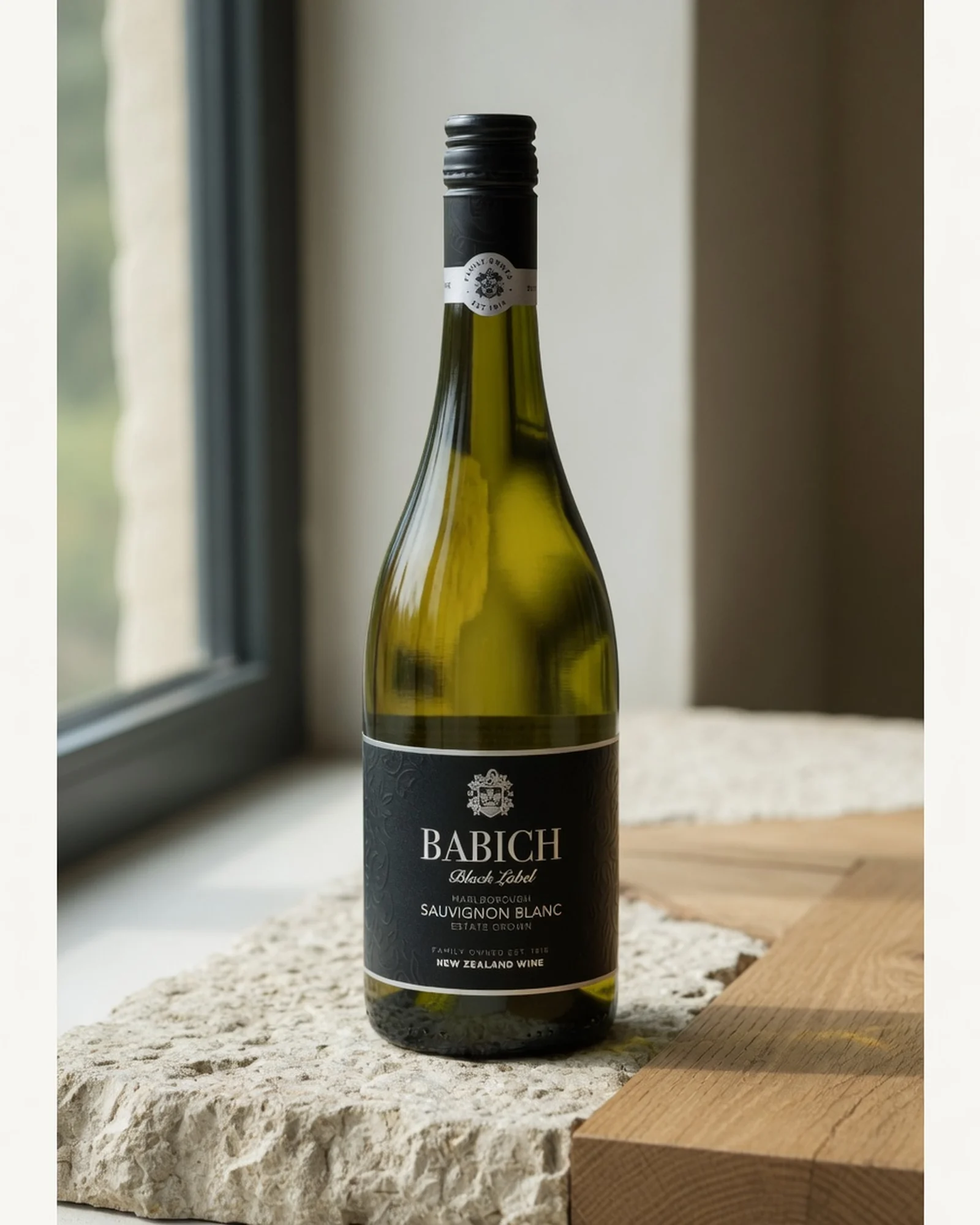 Babich Black Label Sauvignon Blanc 2022 — белый совиньон блан линейки Black Label, урожай 2022, Мальборо