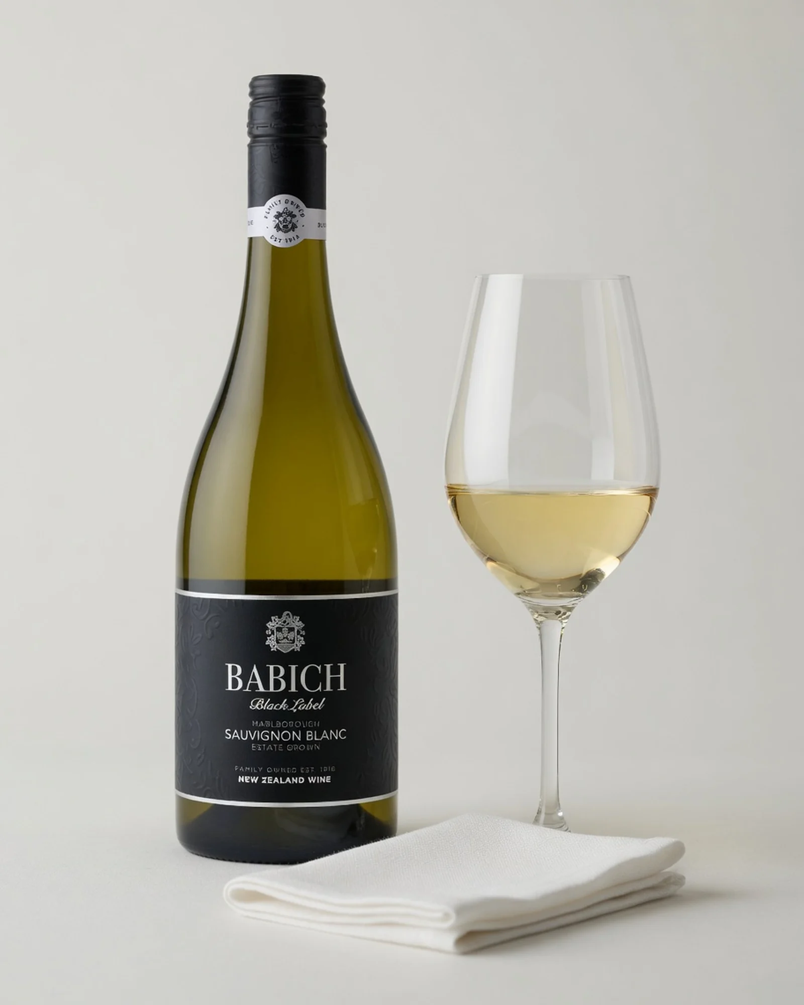 Babich Black Label Sauvignon Blanc 2022 — белый совиньон блан линейки Black Label, урожай 2022, Мальборо