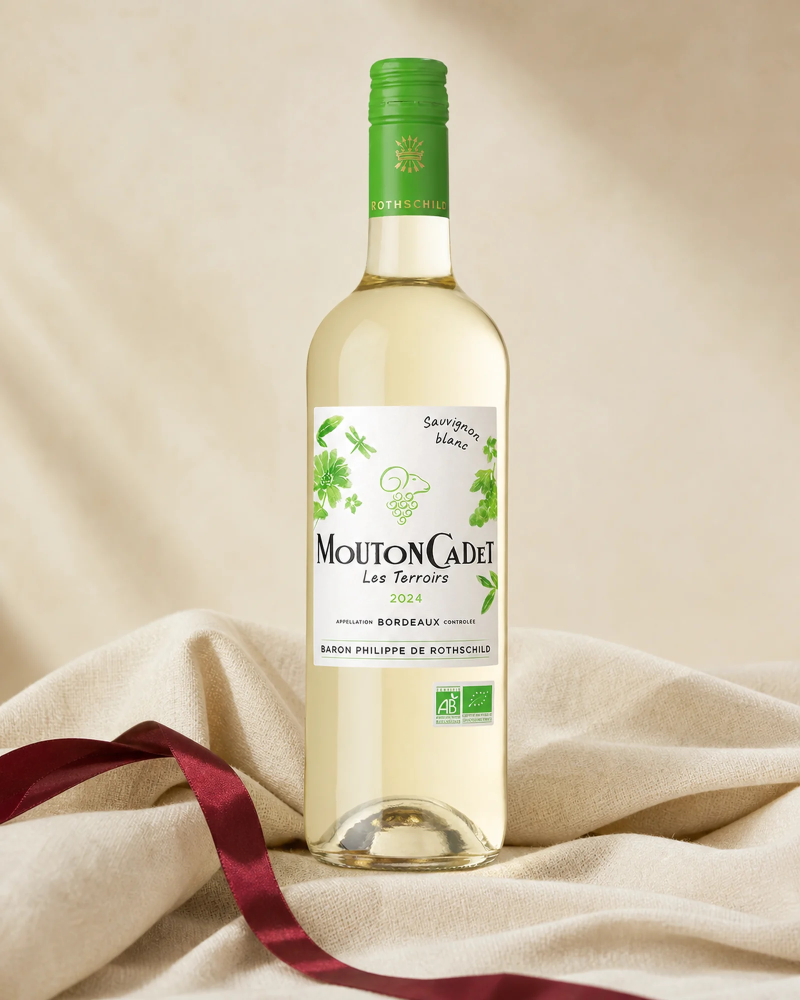 Mouton Cadet Les Terroirs 2024 — органический белый Bordeaux линейки Les Terroirs, 100% совиньон блан