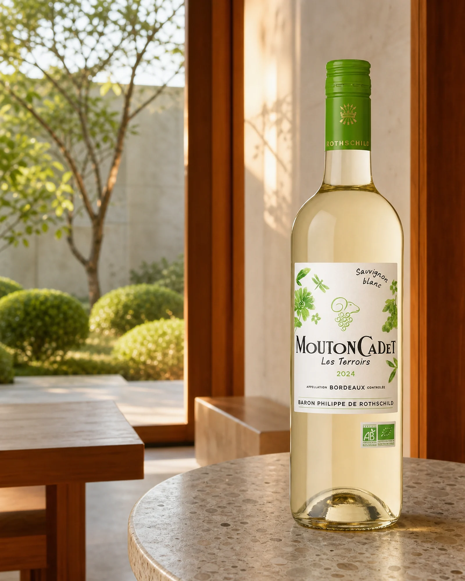 Mouton Cadet Les Terroirs 2024 — органический белый Bordeaux линейки Les Terroirs, 100% совиньон блан