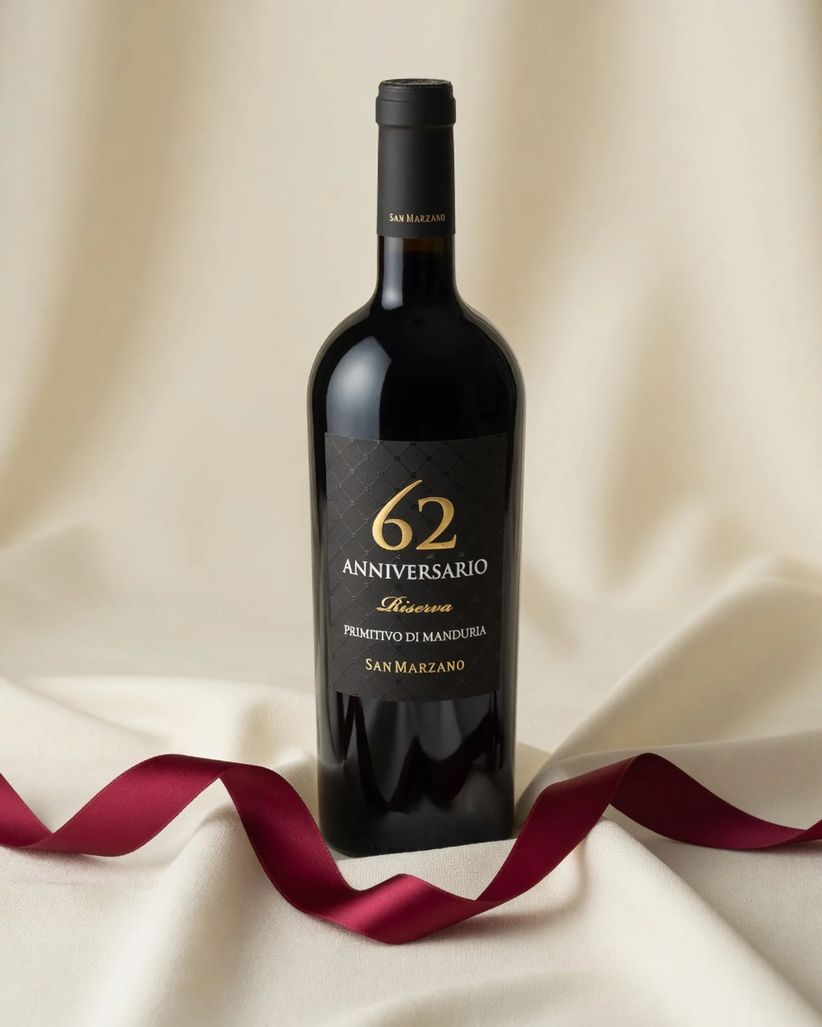 San Marzano Anniversario 62 Primitivo di Manduria Riserva 2018 — резервное примитиво из Мандурии, винтаж 2018